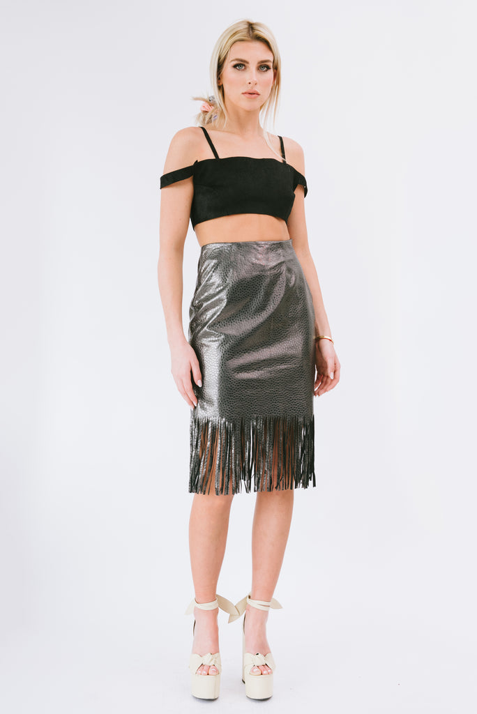 Sierra Fringe Skirt  - Mermaid