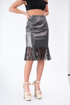 Sierra Fringe Skirt  - Mermaid